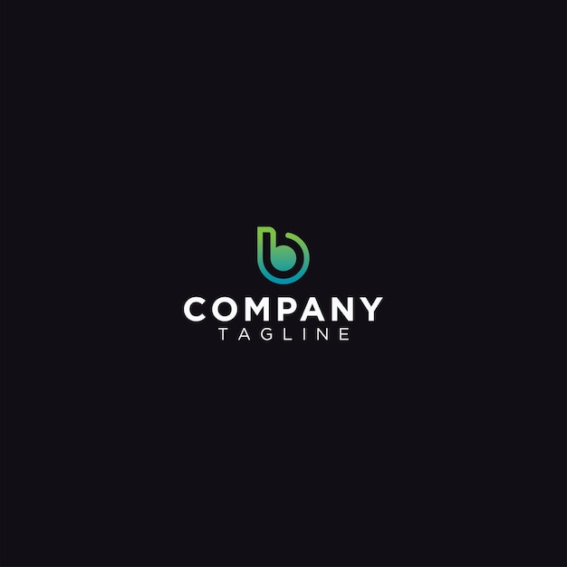 Letra B círculo monograma vector logo diseño