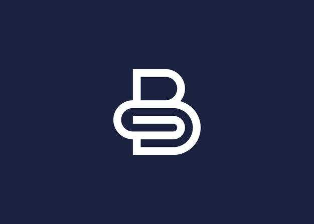 letra b con clip diseño de icono de logotipo inspiración de plantilla de diseño vectorial