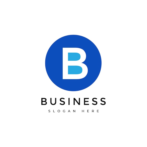 letra b concepto de tecnología de negocios diseño de logotipo moderno vector gráfico