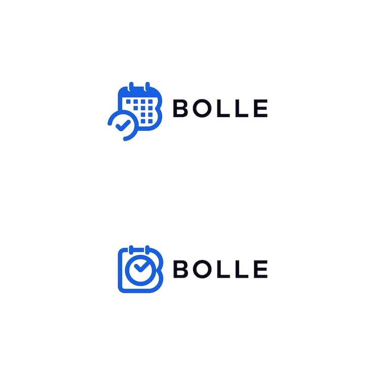Vector letra b con diseño de logo de calendario