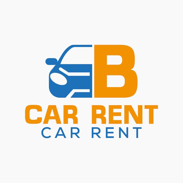 La letra B Diseño de logotipo de coche de alquiler plantilla Símbolo de logotipo del coche de automóvil