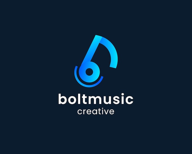 Vector letra b con diseño de logotipo de música