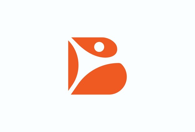 Letra B Diseño de logotipo de personas, elemento de logotipo de diseño plano, ilustración vectorial