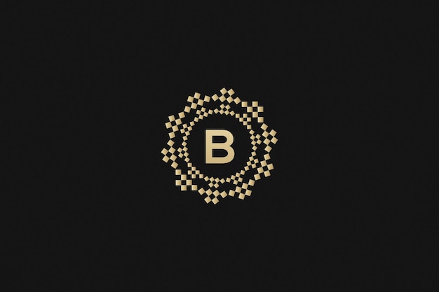 La letra B es el logotipo de la marca comercial de Vector Gold