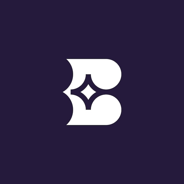 letra B estrella logo estrella libro logo educación Libro monograma