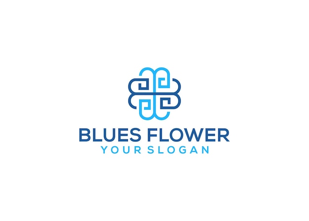 letra B flor empresa nombre logo ilustración