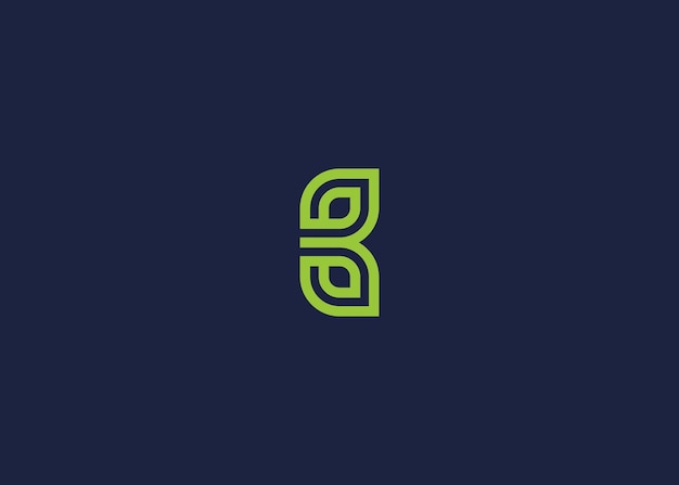 letra b con hojas diseño de icono de logotipo inspiración de plantilla de diseño vectorial