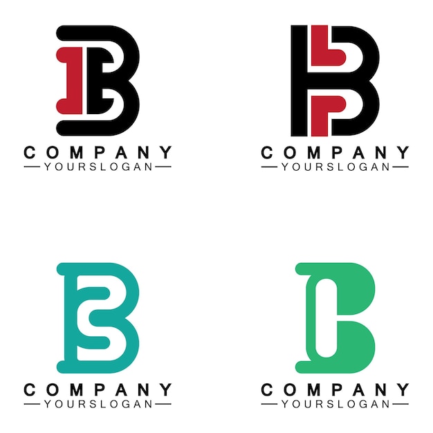 Letra B logo vector letra B business logoModerno único creativo B logo diseño Minimal B inicial basado en vector icono