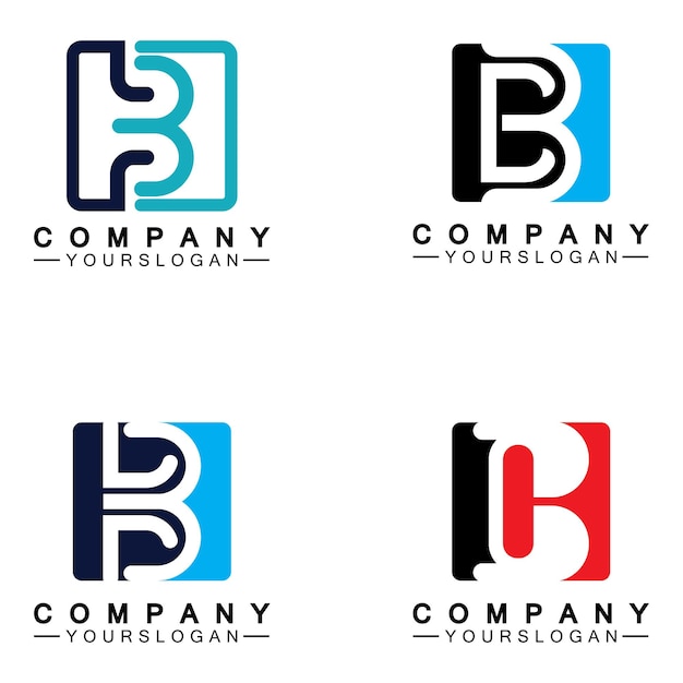 Letra B logo vector letra B business logoModerno único creativo B logo diseño Minimal B inicial basado en vector icono