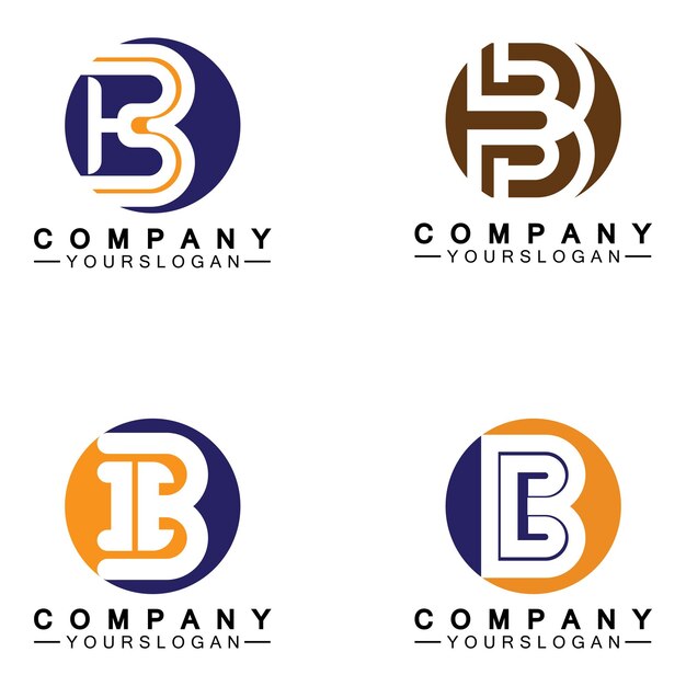 Letra B logo vector letra B business logoModerno único creativo B logo diseño Minimal B inicial basado en vector icono