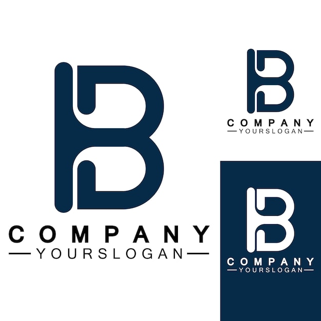 Letra B logo vector letra B business logoModerno único creativo B logo diseño Minimal B inicial basado en vector icono