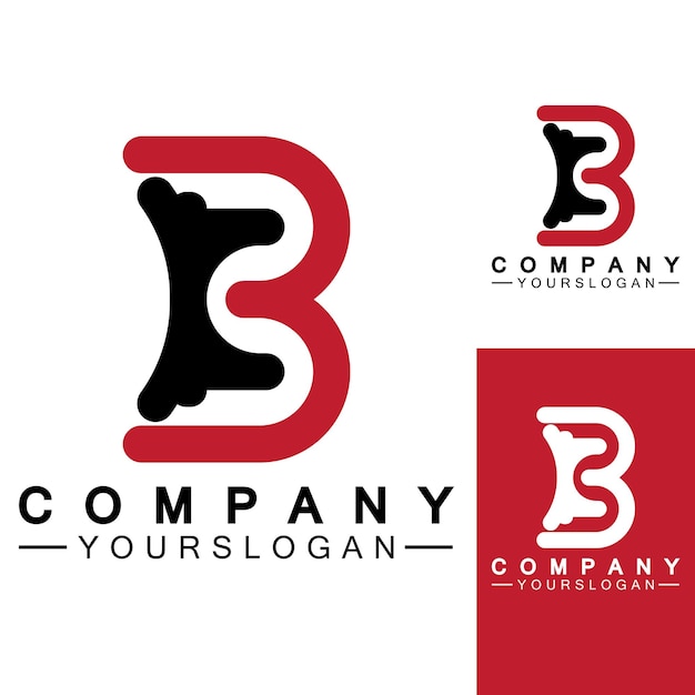 Letra B logo vector letra B business logoModerno único creativo B logo diseño Minimal B inicial basado en vector icono
