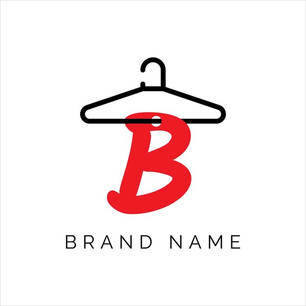 La letra B, el logotipo de la moda, el alfabeto colgante, el diseño de la boutique B, el icono.