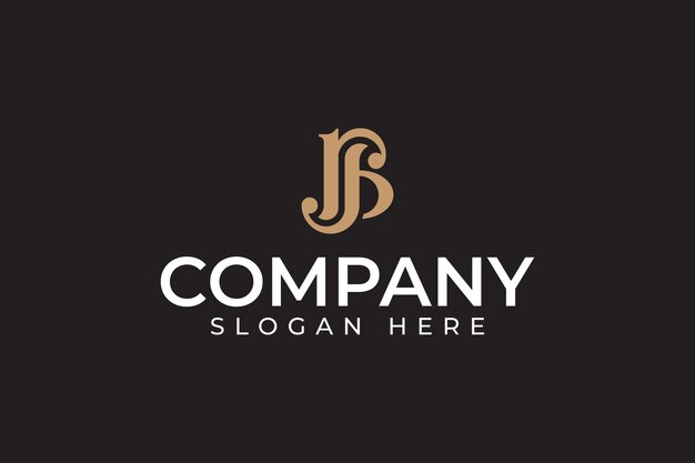 letra B o RB femenino diseño de logotipo moderno para joyería de moda adornado negocio de la compañía