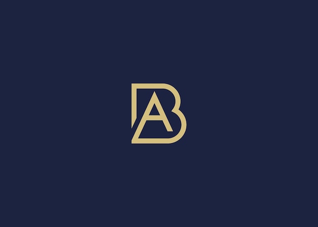 letra ba o ab diseño de icono de logotipo inspiración de plantilla de diseño vectorial