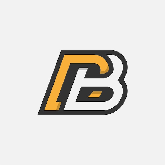 La letra BD o el monograma del logotipo La letra B del logotipo con la combinación de D Elemento de plantilla de diseño del logotipo
