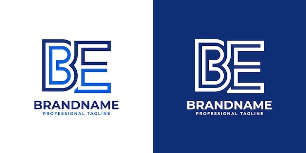 Letra BE Line Monogram Logo adecuado para cualquier negocio con iniciales BE o EB
