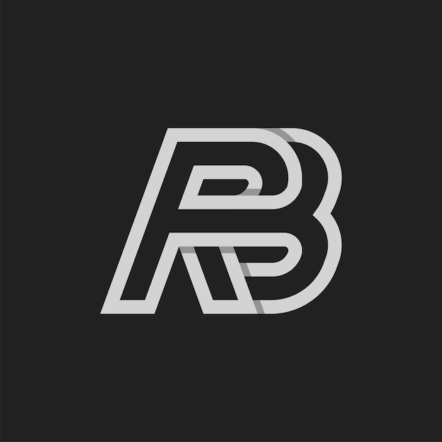 La letra BR o el logotipo RB Monograma La letra B del logotipo con la combinación R