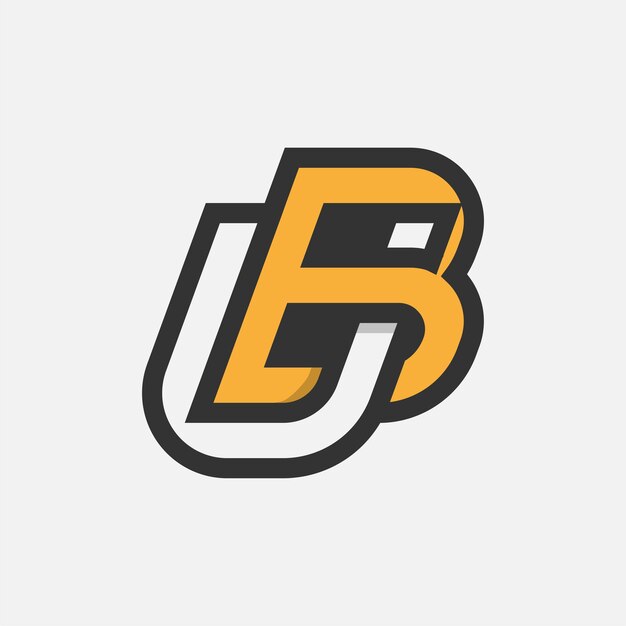 Letra BU o Monograma del logotipo Letra B del logotipo con elemento de plantilla de diseño de combinación U