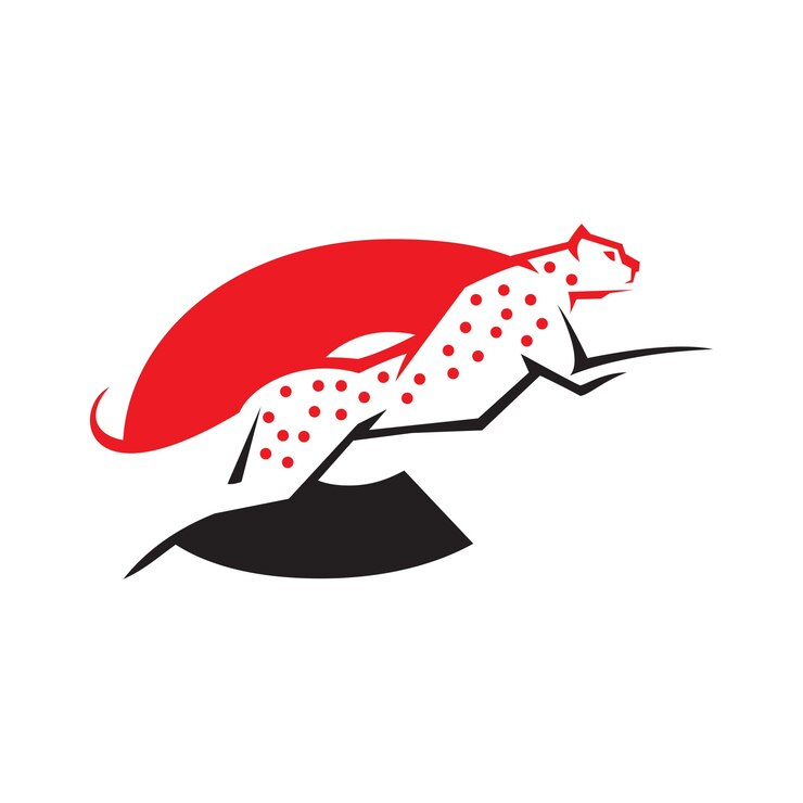 Vector letra c cheetah logo