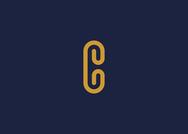 letra c con clip de papel icono de diseño de diseño vectorial plantilla de inspiración