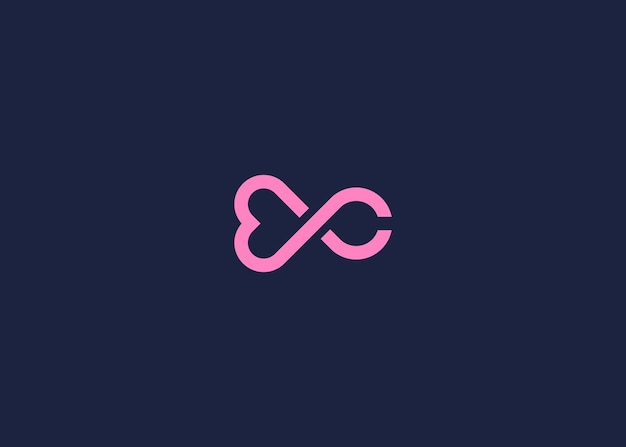 letra c con corazón diseño de icono de logotipo inspiración de plantilla de diseño vectorial