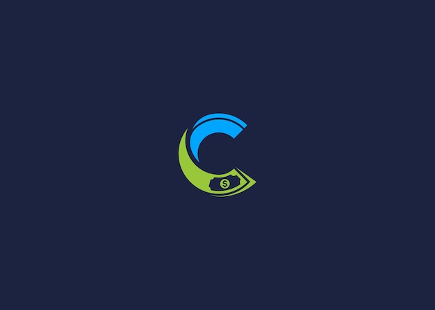 letra c con dinero diseño de icono de logotipo inspiración de plantilla de diseño vectorial