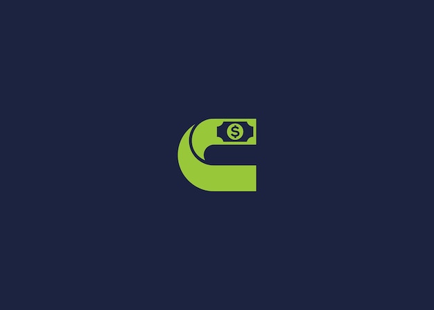 letra c con dinero diseño de icono de logotipo inspiración de plantilla de diseño vectorial