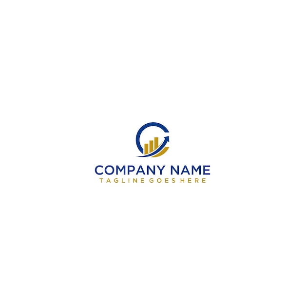Letra C Diseños de logotipos de concepto de finanzas y marketing