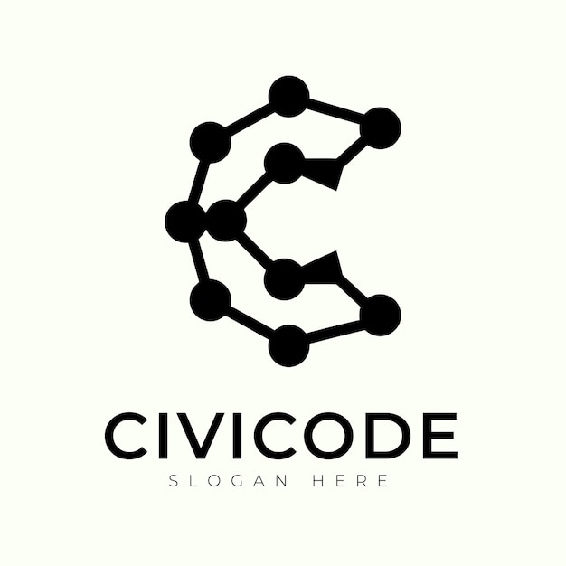La letra C es el logotipo de la empresa, el logotipo único de la empresa y el logotipo mínimo de la empresa.