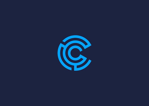 letra c con el logotipo del círculo diseño de la plantilla de diseño vectorial inspiración