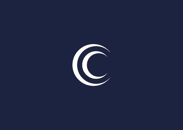 letra c con el logotipo del círculo diseño de la plantilla de diseño vectorial inspiración