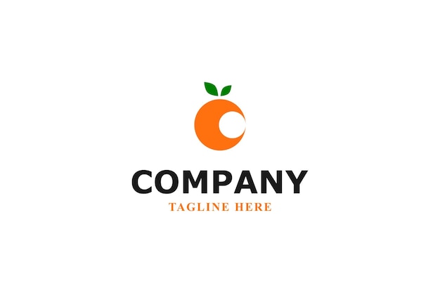 letra c y logotipo moderno fresco naranja