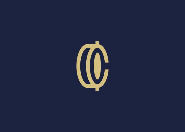 letra c con el logotipo de la moneda diseño del icono inspiración de la plantilla de diseño vectorial