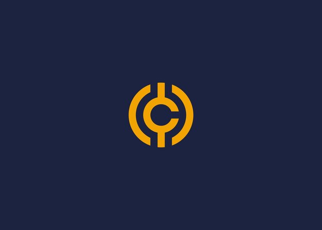letra c con el logotipo de la moneda diseño del icono inspiración de la plantilla de diseño vectorial