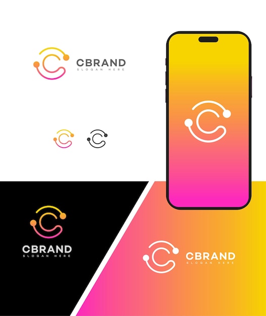 La letra C del logotipo y el signo de identidad de la marca