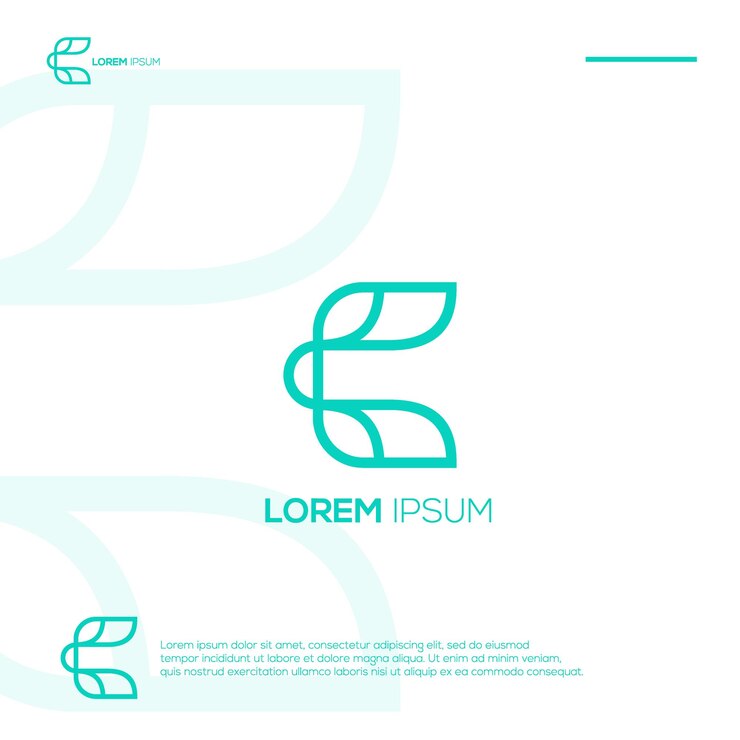 Vector letra c minimalista con ideas de diseño de logotipo de hoja