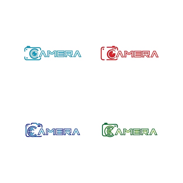 letra c con plantilla de ilustración de vector de diseño de logotipo de cámara