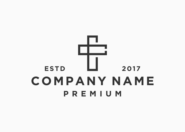 letra c con plantilla de ilustración de vector de diseño de logotipo de iglesia