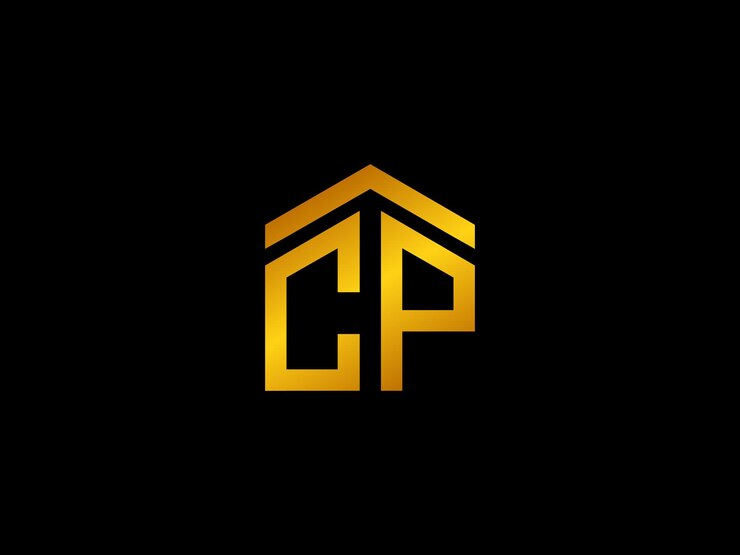 Vector letra c con techo y letra p