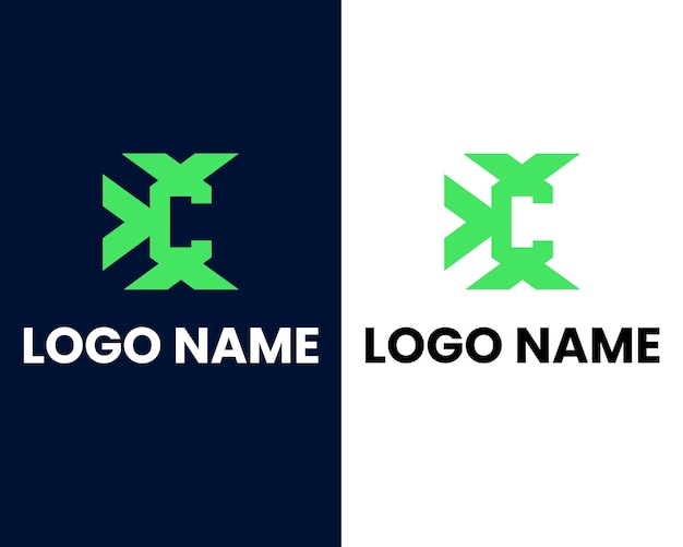 letra c y v marca plantilla de diseño de logotipo de empresa moderna
