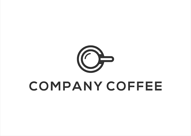 letra C con vector de diseño de logotipo de café café