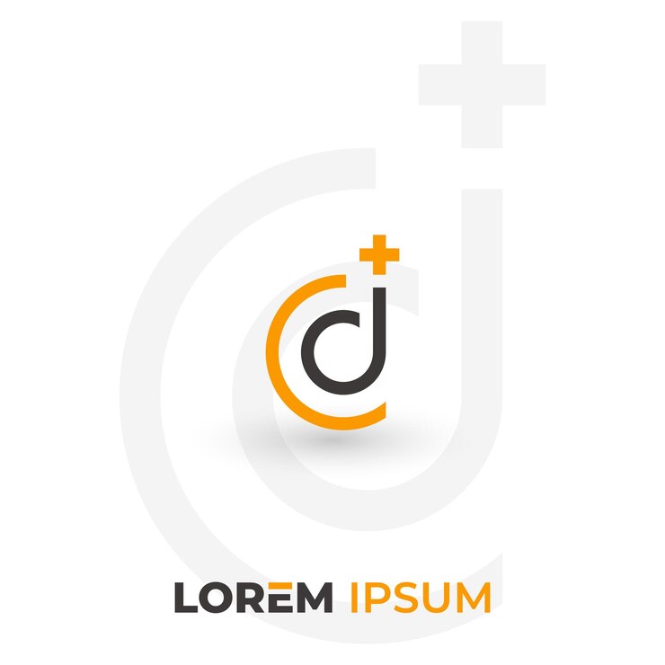 Vector la letra cd marca la plantilla del logotipo del icono de la iglesia para su marca.