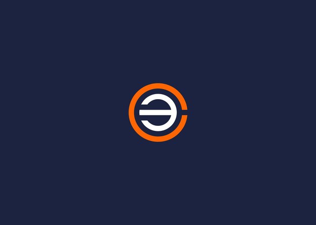 la letra ce el círculo del logotipo el diseño del icono el diseño del vector la plantilla de inspiración