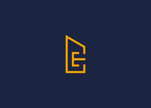 letra ce con diseño de icono de edificio inspiración de plantilla de diseño vectorial