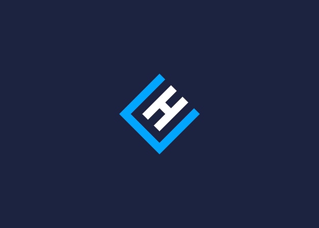 letra ch con logotipo cuadrado diseño de icono inspiración de plantilla de diseño vectorial