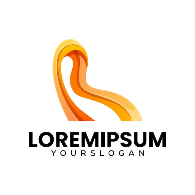 letra colorida R diseño de logotipo de icono creativo