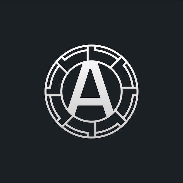 Una letra, un concepto de logotipo, un monograma mínimo creativo, una plantilla de logotipo, un logotipo premium universal.