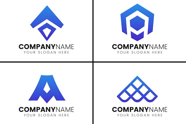 Letra un conjunto de iconos de logotipo