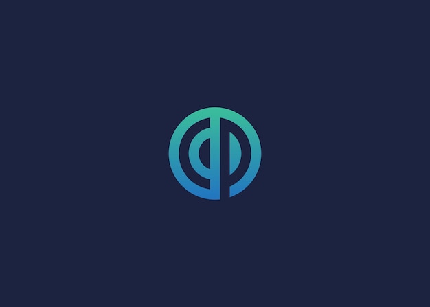 la letra cp con el logotipo del círculo diseño de la plantilla de diseño vectorial inspiración
